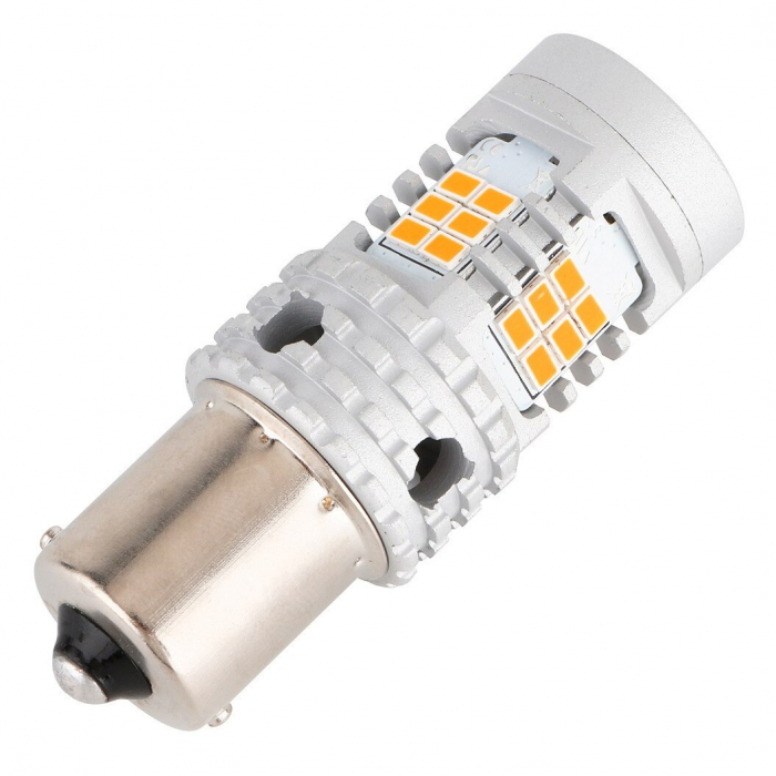 Led Semnalizare Portocaliu P21W BA15S Super Canbus Cu 26 SMD 3020 12V - BTLE5029A-BA15S [4]
