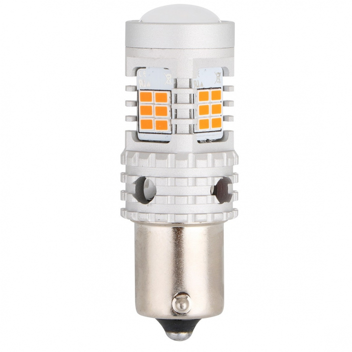 Led Semnalizare Portocaliu P21W BA15S Super Canbus Cu 26 SMD 3020 12V - BTLE5029A-BA15S [1]