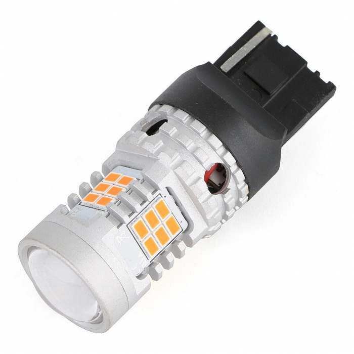 Led Semnalizare Portocaliu WY21W T20 7440 Super Canbus Cu 26 SMD 3020 - BTLE5029B [4]