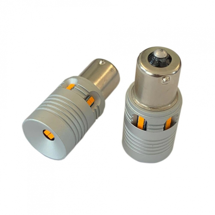 Led Semnalizre Portocaliu P21W BA15S Super Canbus Cu 24 SMD CSP 2020 12V [2]