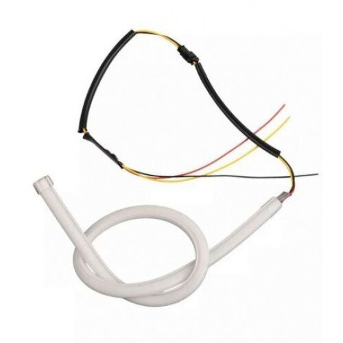 Lumini de zi cu semnalizare tip Tub Neon Flexibil 60 cm Alb+Galben [4]