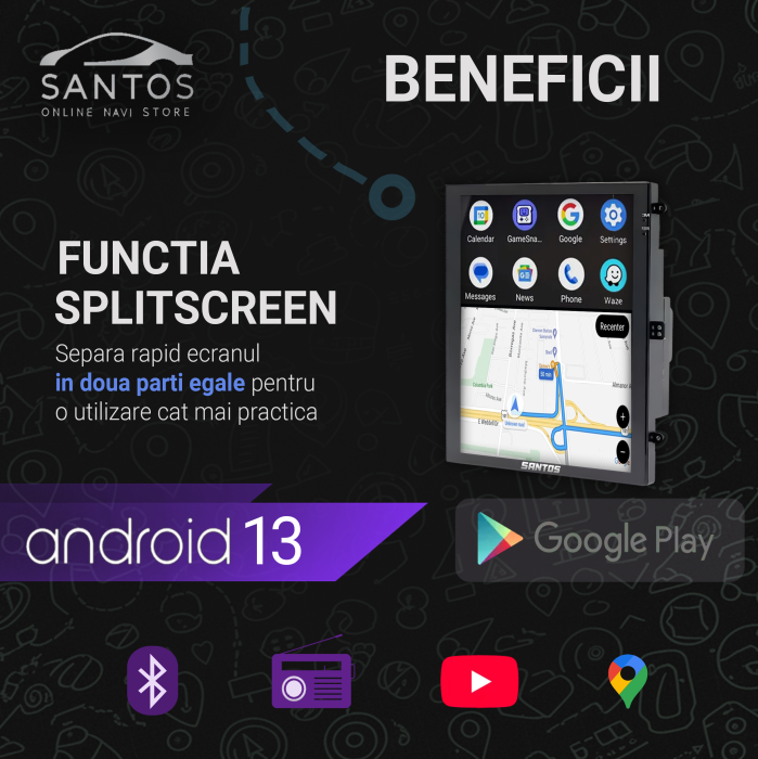 Navigatie Ford Focus 3 2011 - 2018, Android 13 Tip Tesla Touchscreen 9.7 Inch, 4GB RAM 64GB ROM, Wireless CarPlay, DSP, GPS, Internet Wi-Fi, Bluetooth, MirrorLink, USB, Waze [5]