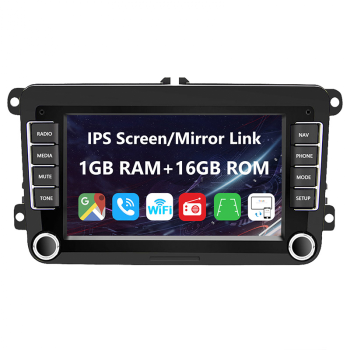 Navigatie GPS Android VW Golf 5 6 Passat B6 B7 CC Tiguan Touaran Jetta Eos Polo Amarok , 7 inch , Internet , 4G , Aplicatii , Waze , Wi Fi , Usb , Bluetooth , Mirrorlink [5]