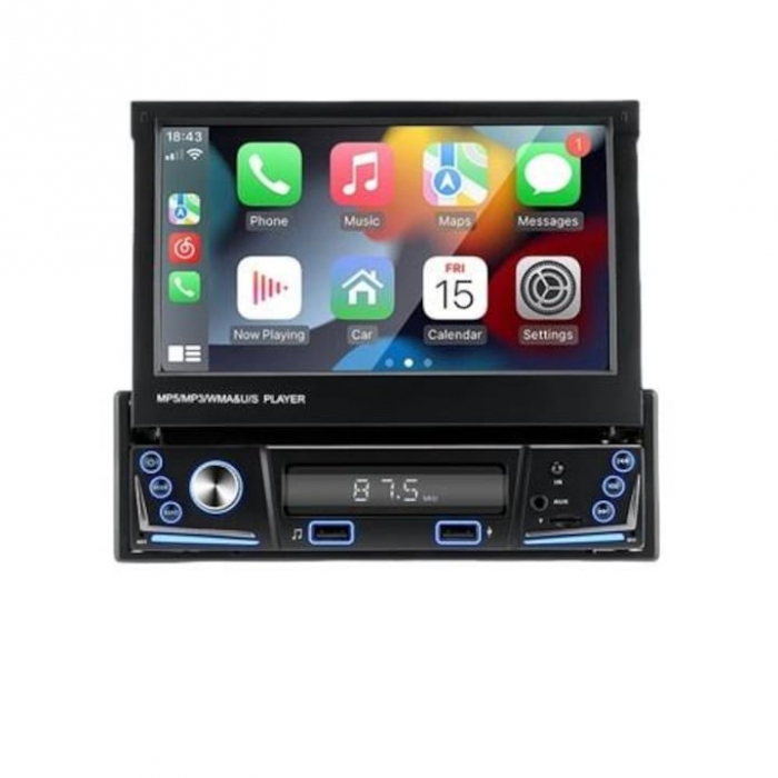 Navigatie Universala Android 1DIN, Ecran Retractabil, 2 Gb Ram, 64 Gb stocare, Carplay, Bluetooth, WiFi, Waze, Youtube, Golf4, Passat B5, Logan 1 [1]