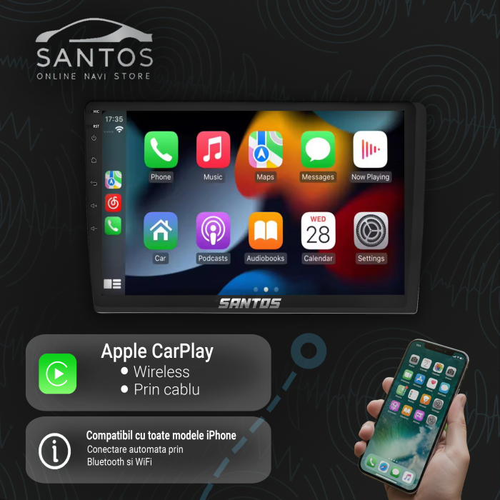 Navigatie Volkswagen Golf 6, Android 13, 9 inch QLED, 4GB RAM 64GB, Wireless CarPlay Android Auto, GPS, Waze [7]