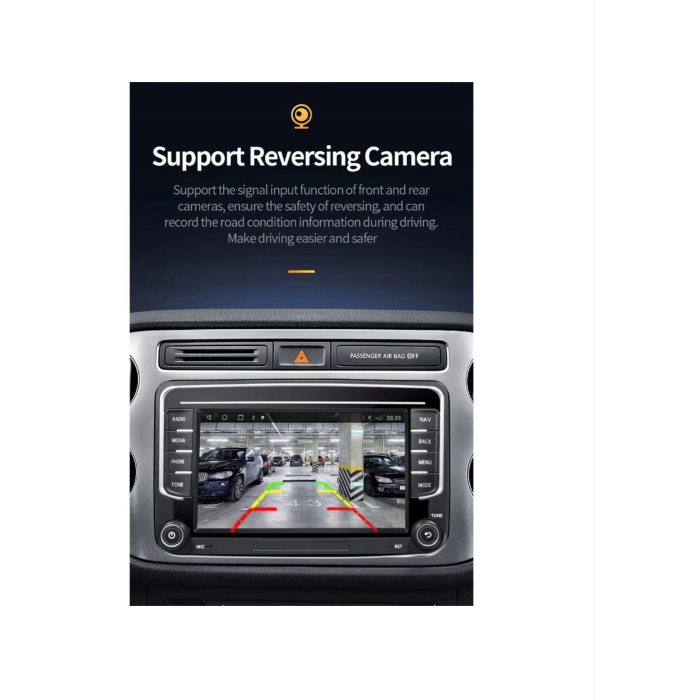 Navigatie VW Golf Polo Passat b7 b6 SEAT leon Skoda, Ecran 7 inch, Android 13, Carplay, 4GB RAM + 64 GB ROM, Aplicatii, Waze, Wi Fi, Usb, Bluetooth [8]