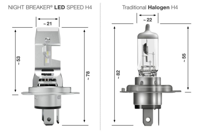 Osram H4 SPEED +450% NIGHT BREAKER LED 64193DWNBSP-2HB 6000K [3]