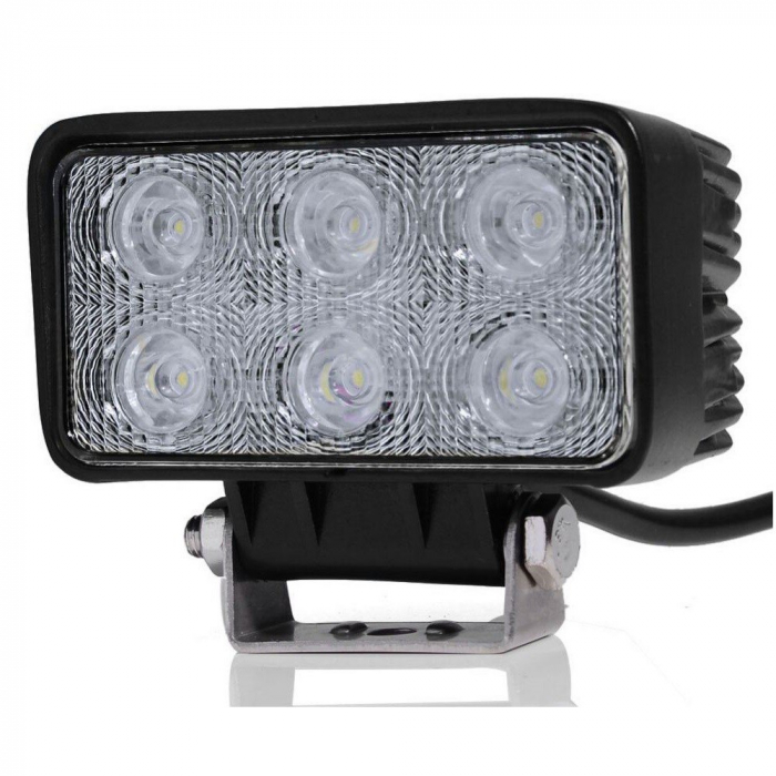 Proiector LED Auto Offroad 18W/12V-24V, 1320 Lumeni, Dreptunghiular, Spot Beam 30 Grade [2]
