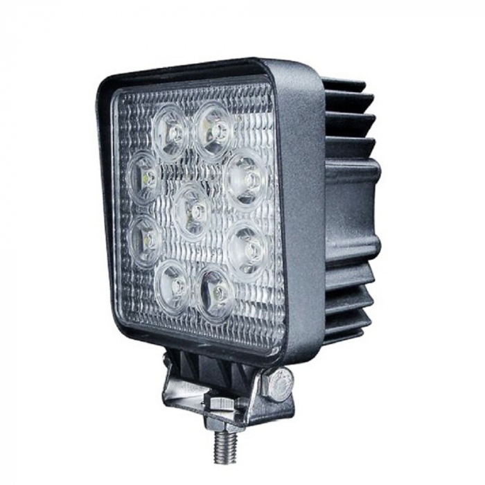 Proiector LED auto offroad 27W/12V-24V, 1980 lumeni, patrat, flood beam 60° [3]