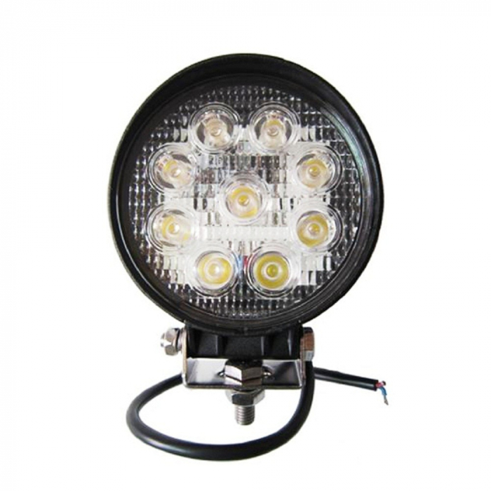Proiector LED auto offroad 27W/12V-24V, 1980 lumeni, rotund, spot beam 30° [4]