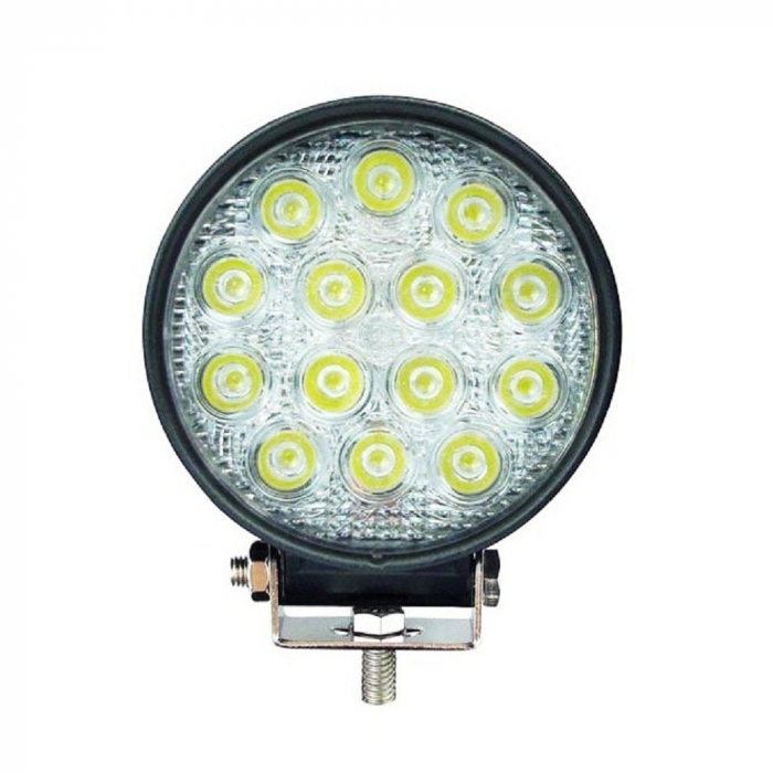 Proiector LED auto offroad 42W/12V-24V, 3080 lumeni, rotund, spot beam 30° [4]