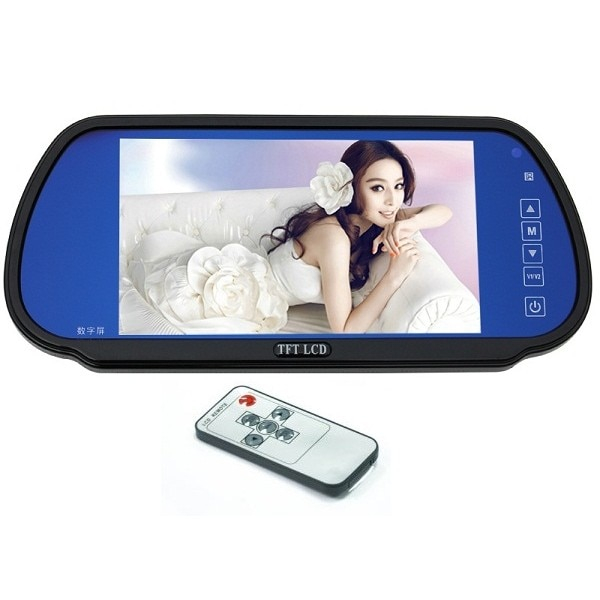 Senzori parcare auto cu camera video si display lcd de 7" in oglinda S608 [1]