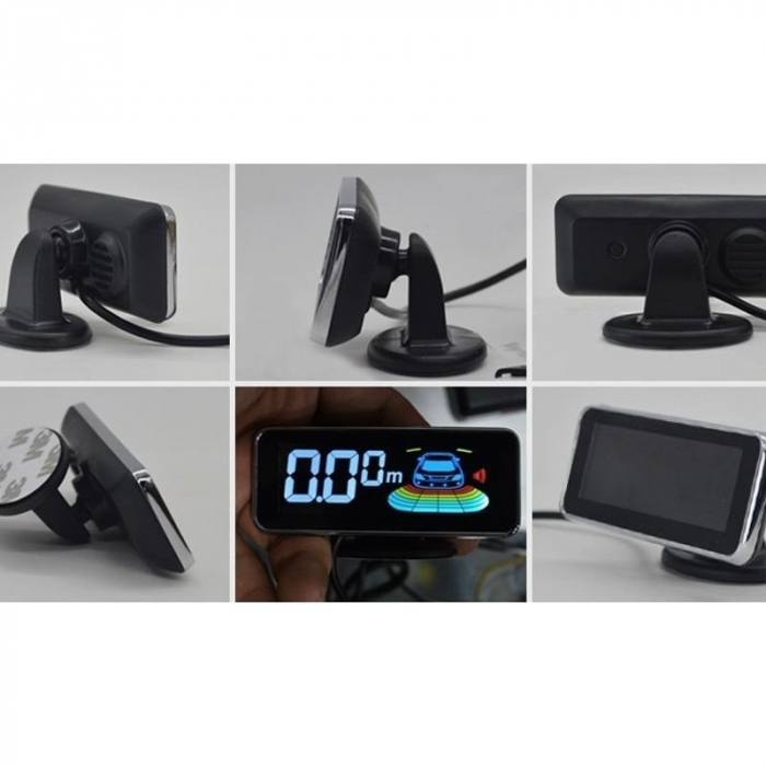 Senzori parcare fata spate cu temporizare cu 8 senzori si display LCD gri inchis [2]