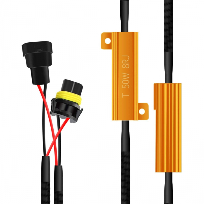 Set 2 Anulatoare eroare bec ars pentru Led HB4 9006, HB3 9005 Canbus, Rezistor 50W 8 Ohm - XtremeVision [4]