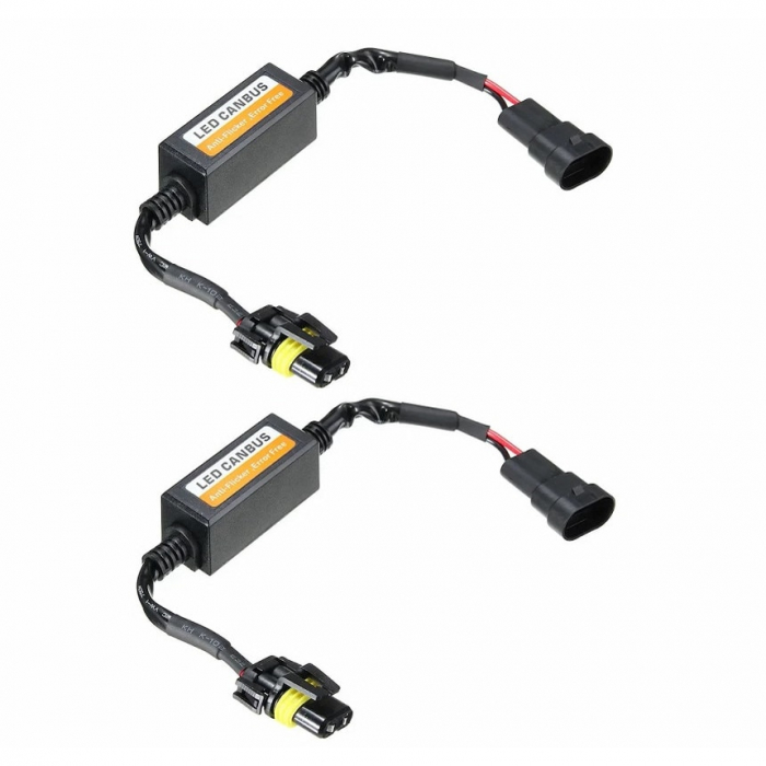 Set 2 Anulatoare eroare bec ars si filtru antibruiaj 12-24v pentru Led H8, H9, H11 Canbus - XtremeVision [1]