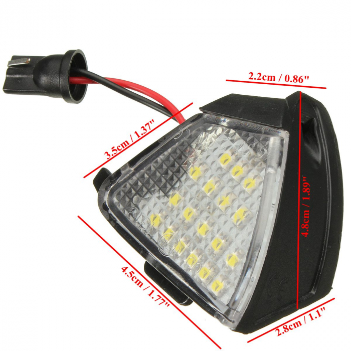 Set 2 Lampi LED Undermirror Skoda Superb 1 Facelift (2006 - 2008) - BTLL-057-S [3]