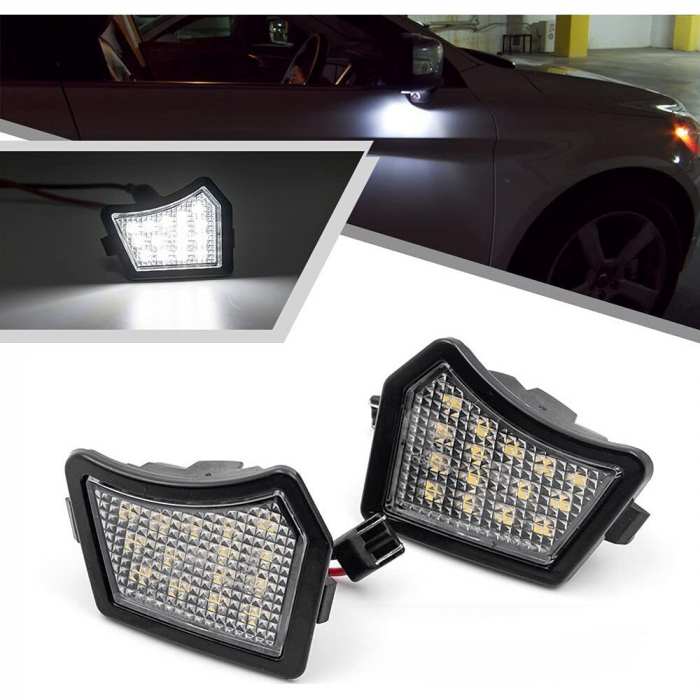 Set 2 Lampi LED Undermirror Jaguar XJ, XF, XK, XKR, XE - PZ203 [5]