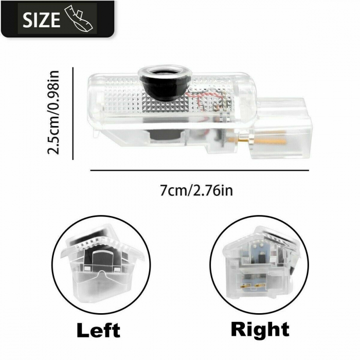 Set 2 Lampi Logo Portiere Mercedes-Benz Clasa R W215, ML W164, GL X164 - KH-BZ4 [4]
