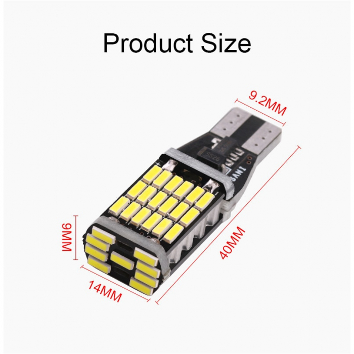 Set 2 Led Auto Canbus T15 (W16W) 45 Smd 4014 12V - T15-4014-45LED [5]