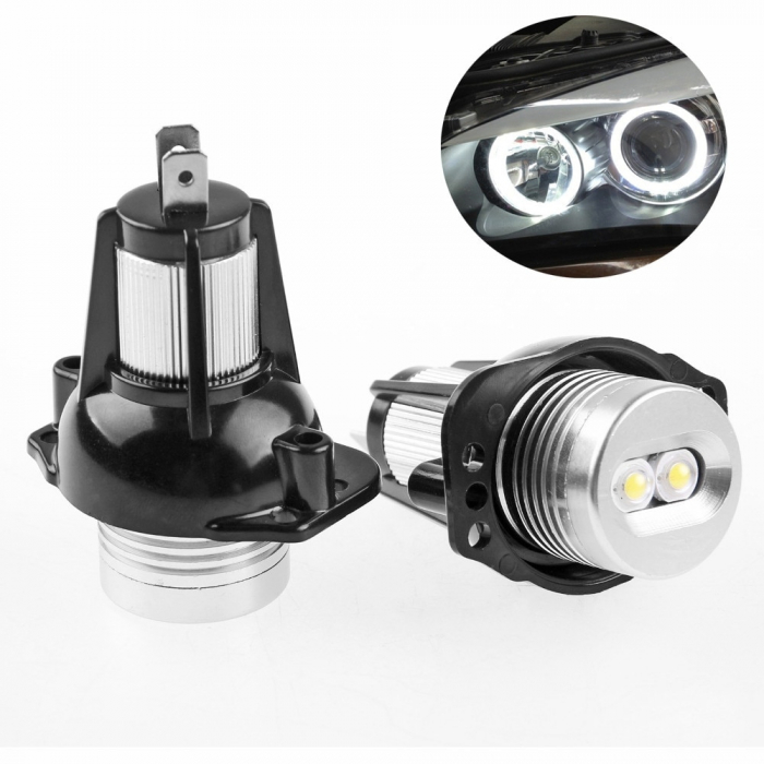 Set 2 Led Marker Alb 2x6W, Canbus (fara eroare) pentru BMW E90/91 Prefacelift 2005 - 09.2008 - [4]