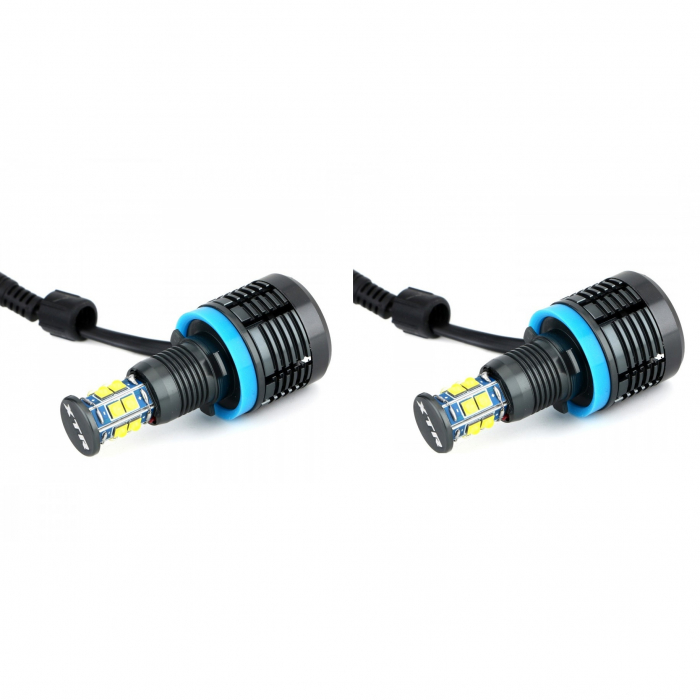 Set 2 Led Marker BMW H8 96W Can Bus cu Leduri Cree compatibil cu BMW E90 facelift, E60 Facelift, X5 E70, X6 E71, E82, E88 facelift [4]