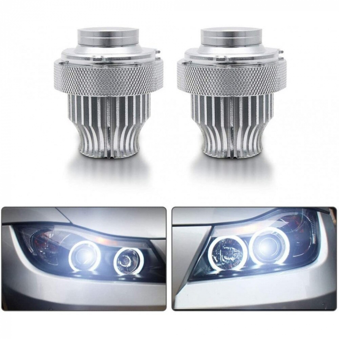 Set 2 Led marker dedicat BMW E60 LCI 20W Can Bus >2007 pentru farurile cu lupa dar fara xenon din fabrica [5]