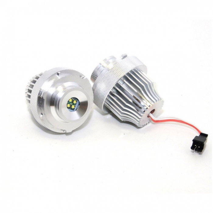 Set 2 Led marker dedicat BMW E60 LCI 20W Can Bus >2007 pentru farurile cu lupa dar fara xenon din fabrica [3]