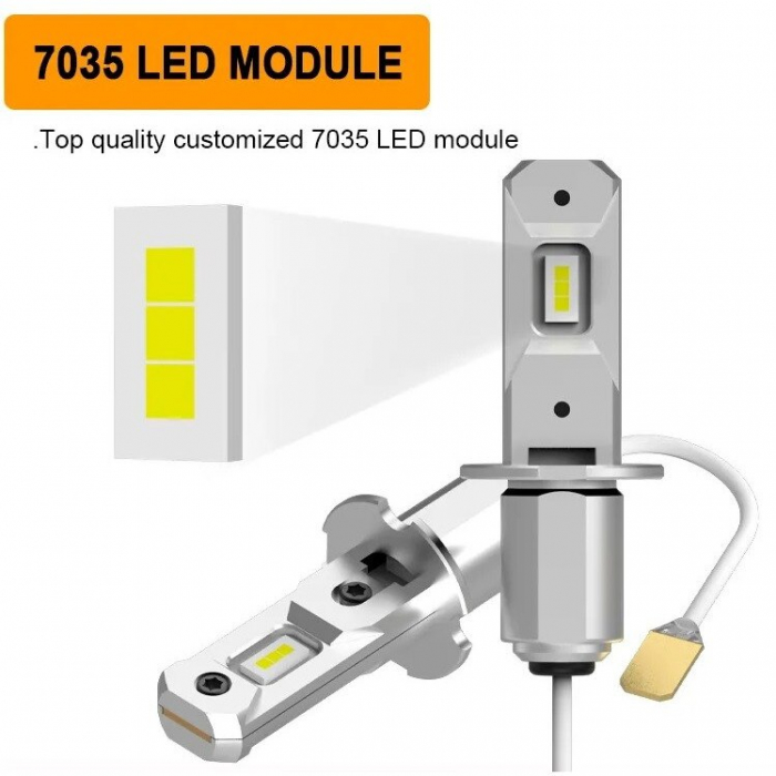 Set 2 leduri auto H3 Canbus, putere 10W, luminozitate 2000 Lm, 12V-24V GS-H3 [3]
