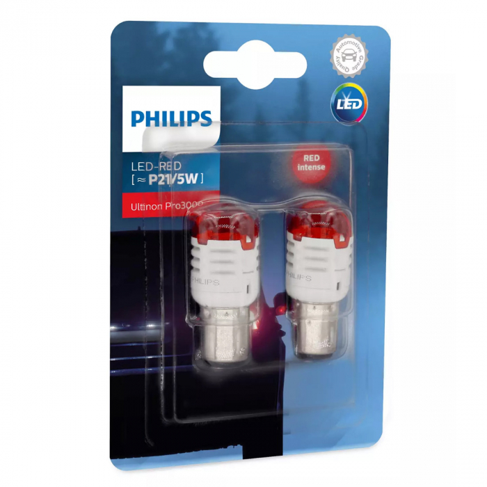 Set 2 leduri auto Philips P21/5W Ultinon Pro3000 SI 12 V 0.8/1.75 W [1]