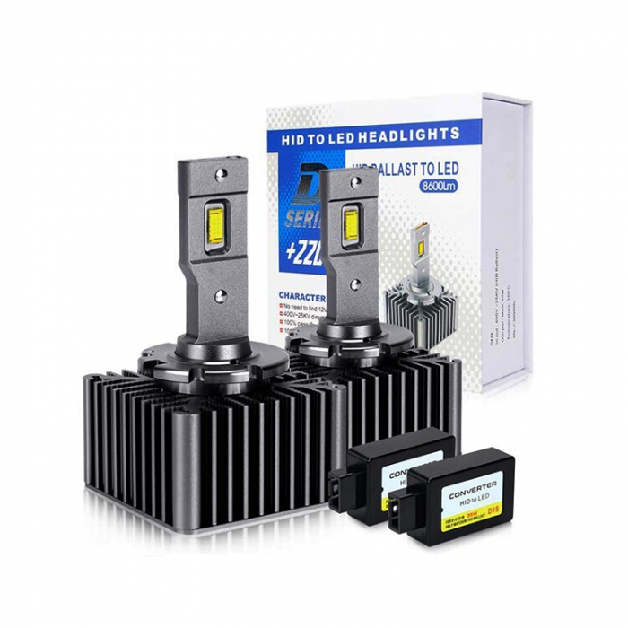 Set 2 leduri D1S Plug&Play pentru far auto 70W Chip Cree 8600 Lm reali 12-24V M10-D1S [5]