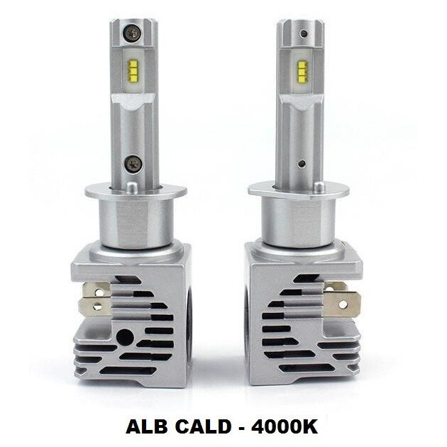 Set 2 leduri H1 M3 Alb cald - 4000K, Canbus, putere 55W, luminozitate 10.000 Lm, 12V-24V M3-H1-4000K [5]