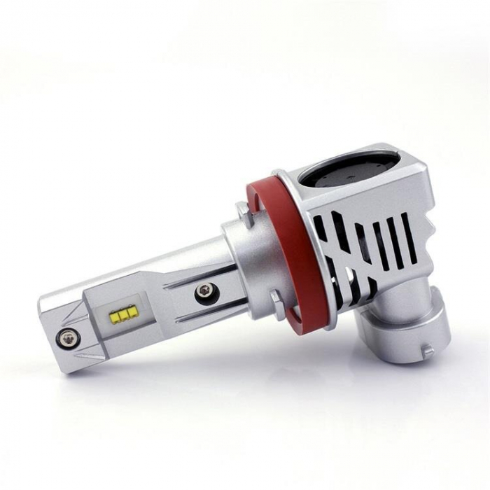 Set 2 leduri H11 M3 Canbus pentru far auto, putere 55W, luminozitate 10.000 Lumeni, 12V-24V [4]