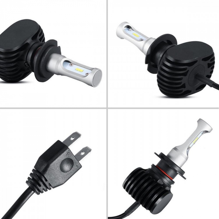 Set 2 leduri H7 CSP Canbus pentru far auto, putere 25W, luminozitate 4000 Lm, 12V-24V S1-H7 [5]