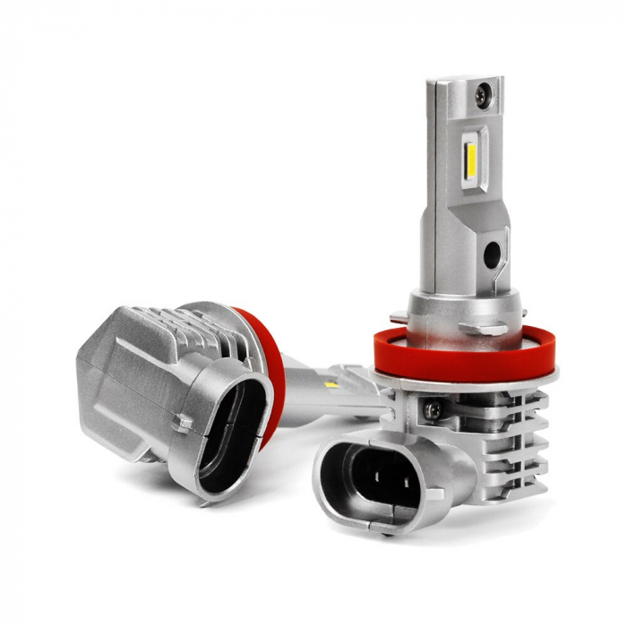 Set 2 leduri H8 H9 H11 M4 Canbus 3000K pentru proiector auto, putere 50W, luminozitate 6400 Lm, 12V-24V M4-H11 [4]