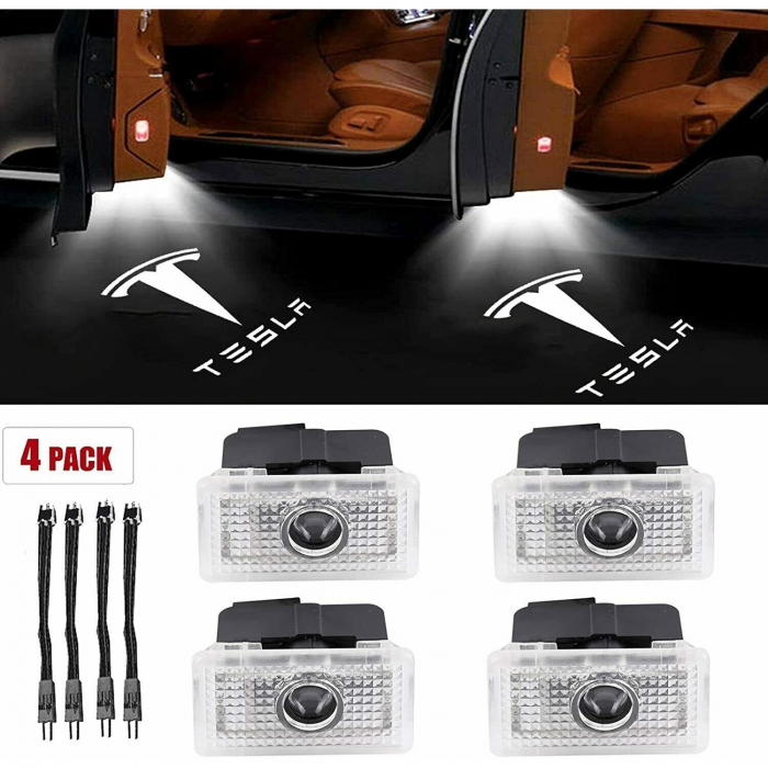 Set 2 Logo Shadow Lights Courtesy pentru portiere dedicate Tesla Model 3, S, X, Y - BTSL-020019 [4]