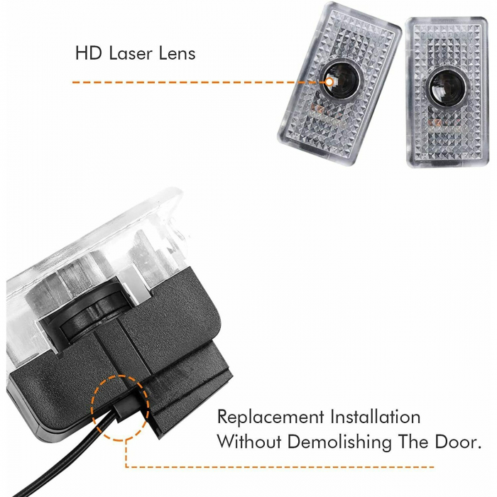 Set 2 Logo Shadow Lights Courtesy pentru portiere dedicate Tesla Model 3, S, X, Y - BTSL-020019 [3]