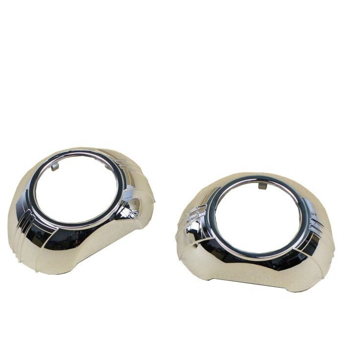 Set 2 lupe Bifazice/Bixenon Mini H1 2.5" pentru Audi A4 B8 fara facelift si fara lupe din fabrica, cu ornamente Z109 incluse [3]