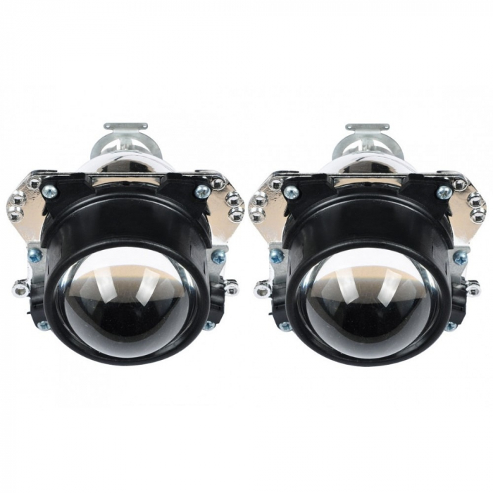 Set 2 lupe Bifazice/Bixenon Mini H1 2.5" Scurte pentru VW Bora cu ornamente Z114 incluse [1]