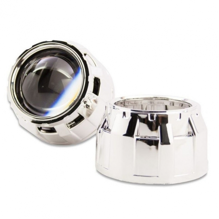 Set 2 lupe Bifazice/Bixenon Mini H1 2.5", lungime 11.5cm, Pentru Land Rover Freelander cu ornamente Z260 incluse [4]