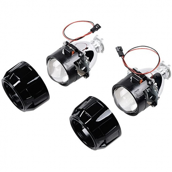 Set 2 lupe Bifazice Mini H1 2.5", lungime 11.5cm, universale cu ornamente Z260 negre incluse [6]