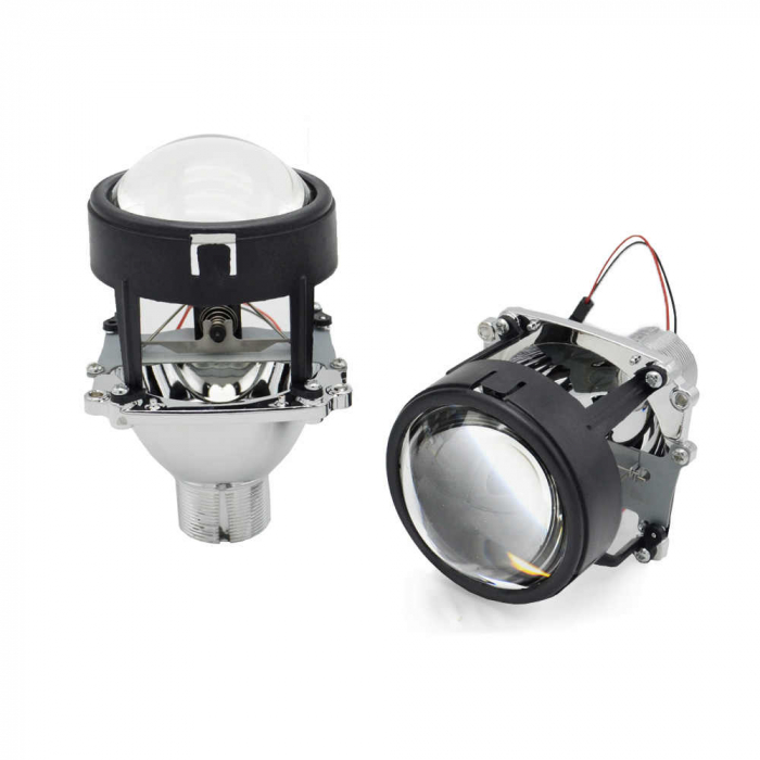 Set 2 Lupe Bixenon Mini D2S 2,5" HS scurte lungime montaj 10cm cu ornamente incluse [1]