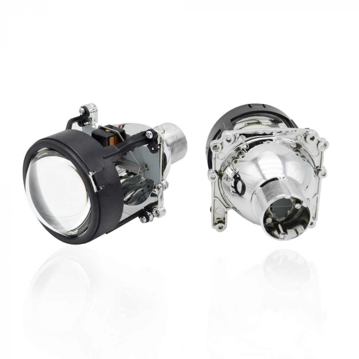 Set 2 Lupe Bixenon Mini D2S 2,5" HS scurte lungime montaj 10cm cu ornamente incluse [4]