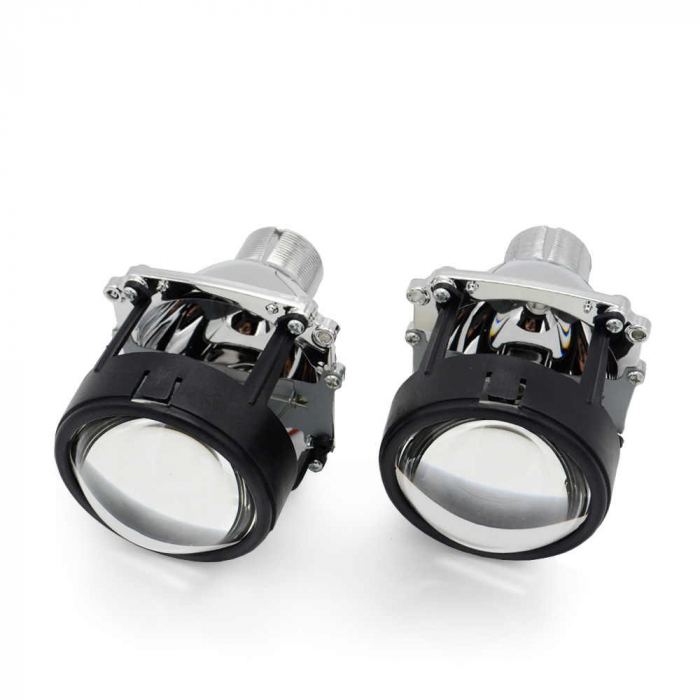 Set 2 Lupe Bixenon Mini D2S 2,5" HS scurte lungime montaj 10cm cu ornamente incluse [2]