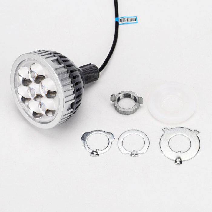 Set 2 proiectore LED 3" pentru faza lunga auto / moto cu lumina de zi DRL 35W, 12V, 3000Lm - i6 [6]