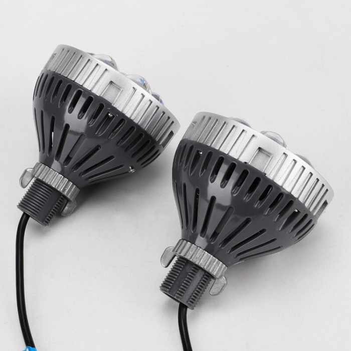 Set 2 proiectore LED 3" pentru faza lunga auto / moto cu lumina de zi DRL 35W, 12V, 3000Lm - i6 [3]
