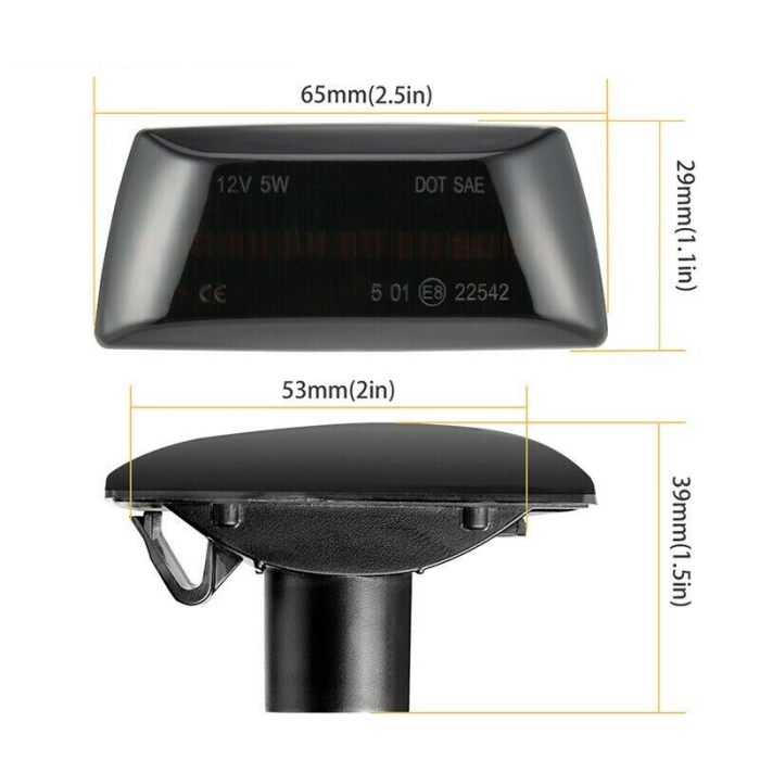 Set 2 Semnalizari Aripa LED dedicate pebtru Chevrolet Cruze - BTLL-307-1CH SMOKE [2]