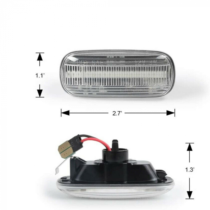 Set 2 Semnalizari Aripa LED dedicate pentru Audi A2, A3, A4, A6, A8, TT, Allroad - BTLL-297 [4]