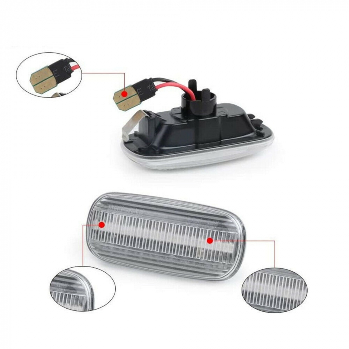 Set 2 Semnalizari Aripa LED dedicate pentru Audi A2, A3, A4, A6, A8, TT, Allroad - BTLL-297 [1]