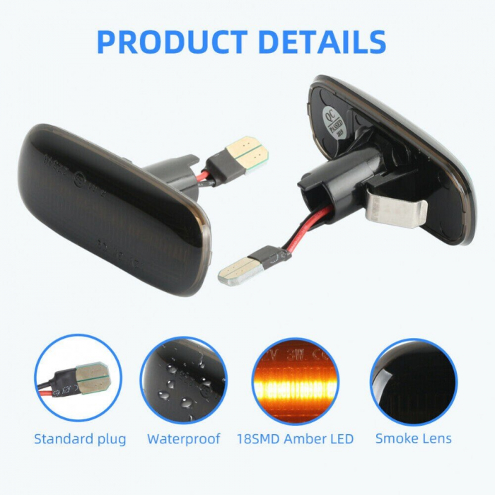 Set 2 Semnalizari Aripa LED dedicate pentru Audi A2, A3, A4, A6, A8, TT - BTLL-299-1 [3]