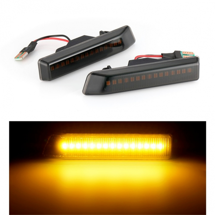 Set 2 Semnalizari Aripa LED dinamice, secventiale pentru BMW E36 Facelift, X5 E53 - D0232 [6]